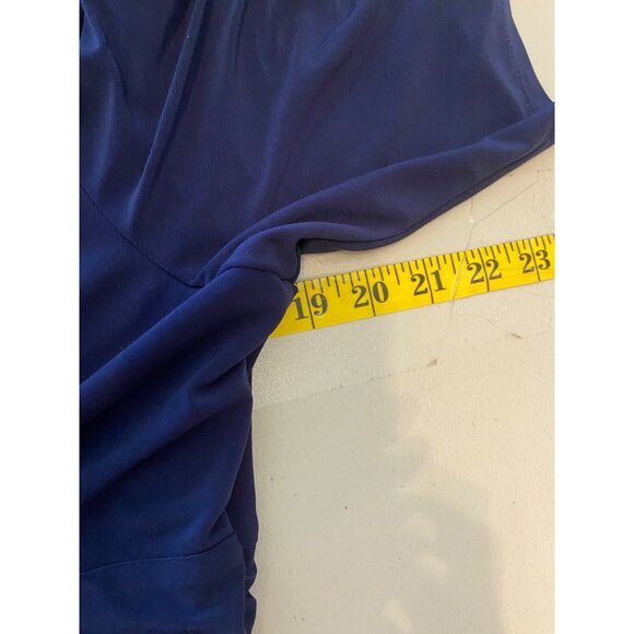 Chaps Womens XL Navy Blue Ruched Dress - Picture 6 of 9